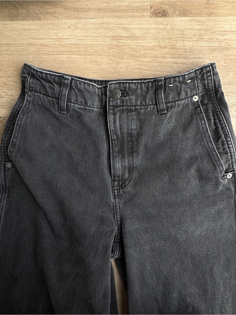 Madewell Wide Sweep Denim Trousers Bartholomew Sz 25 - Picture 7 of 14